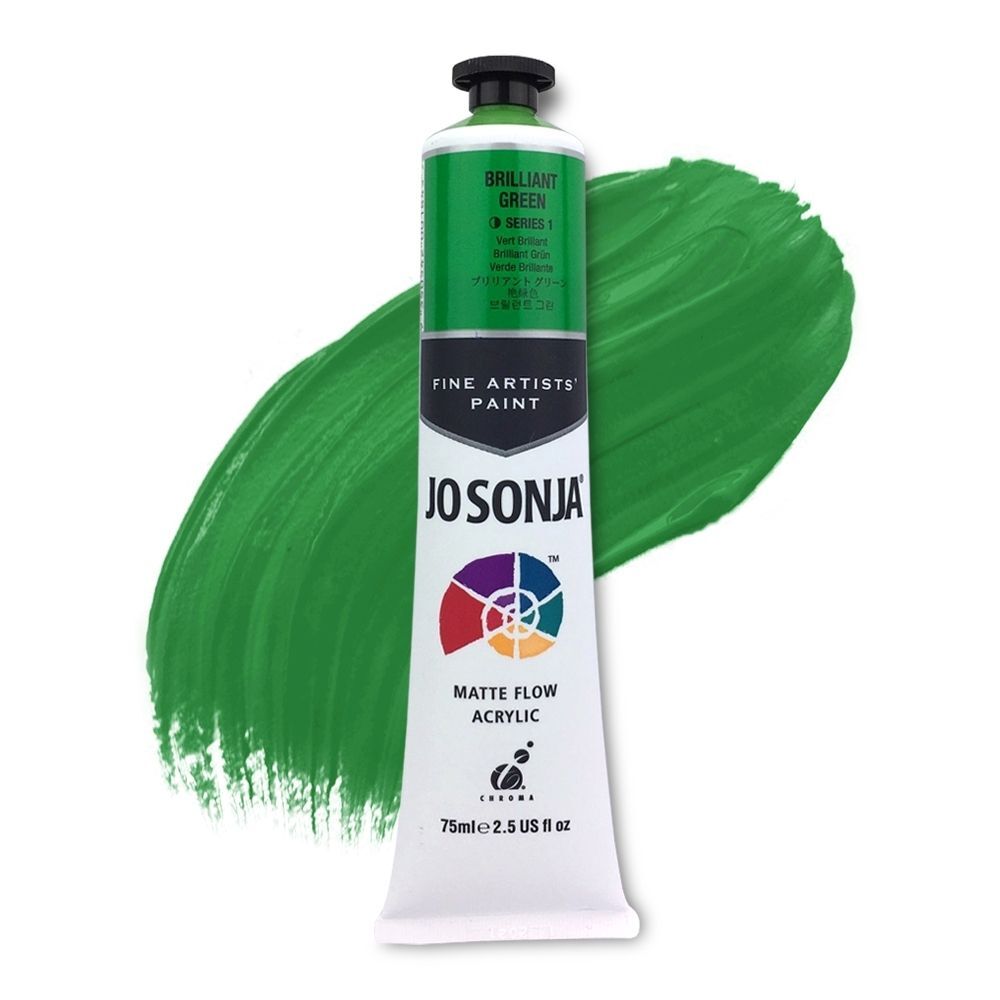 JoSonja Matte Flow Acrylic Paint 75ml S1 - Brilliant Green