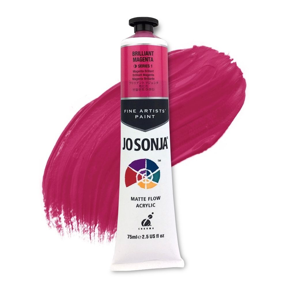 JoSonja Matte Flow Acrylic Paint 75ml S1 - Brilliant Magenta