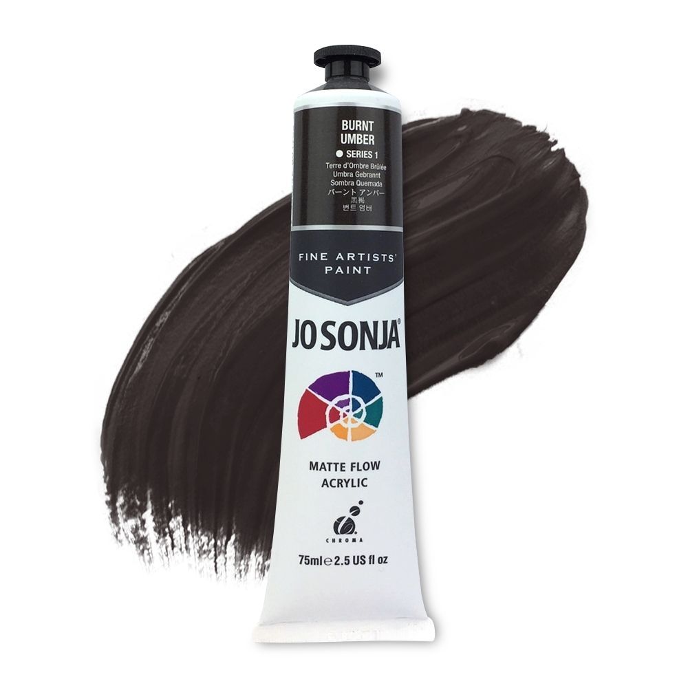 JoSonja Matte Flow Acrylic Paint 75ml S1 - Burnt Umber