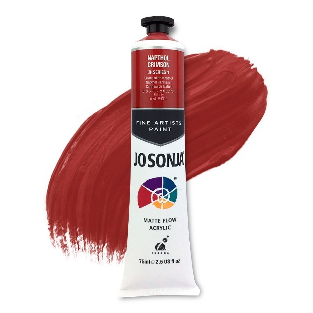 JoSonja Matte Flow Acrylic Paint 75ml S1 - Napthol Crimson