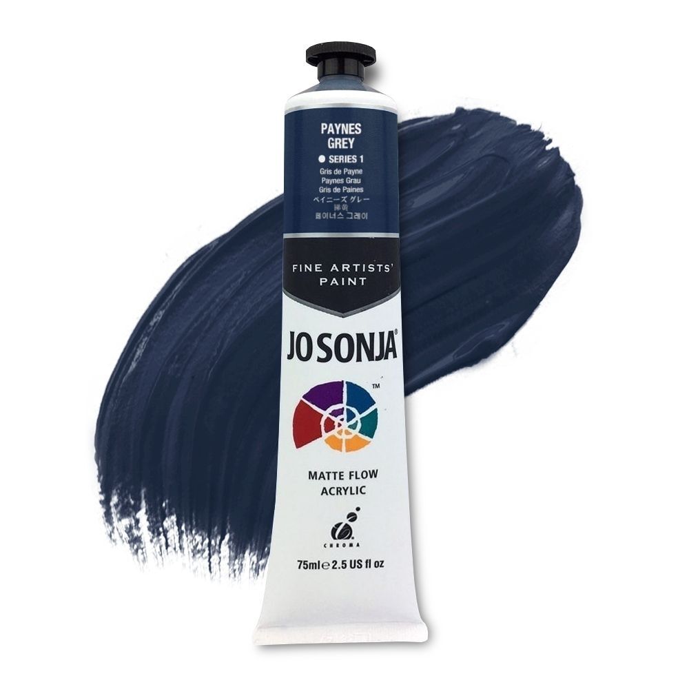 Jo Sonja Matte Flow Acrylic Paint 75ml S1 - Paynes Grey