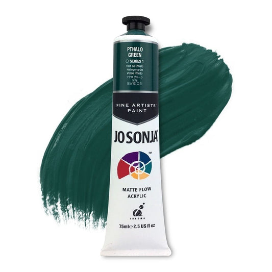 PHTHALO GREEN Jo Sonja Matte Flow Acrylic Paint 75ml S1