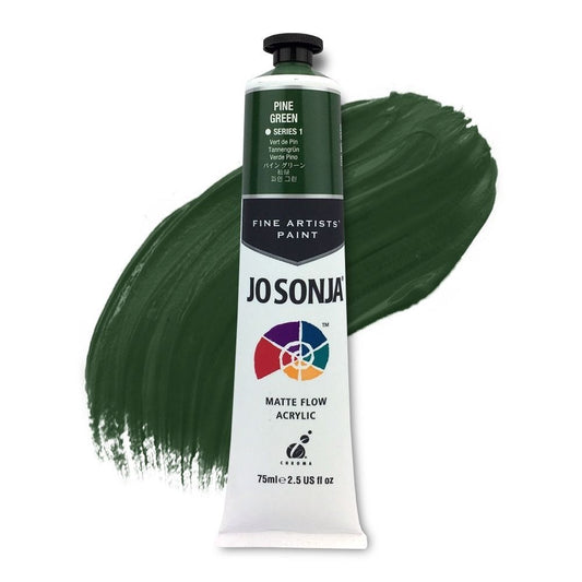 PINE GREEN Jo Sonja Matte Flow Acrylic Paint 75ml S1