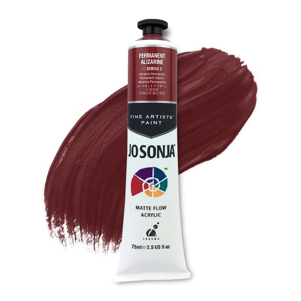 JoSonja Matte Flow Acrylic Paint 75ml S2 - Permanent Alizarine
