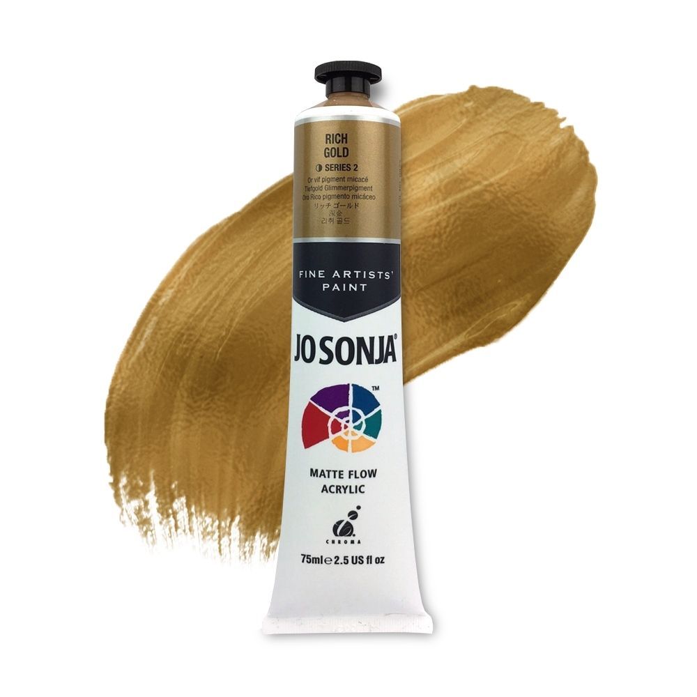 JoSonja Matte Flow Acrylic Paint 75ml S2 - Rich Gold