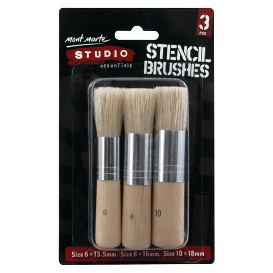 Mont Marte Stencil Set - Stencil Brush 3pc