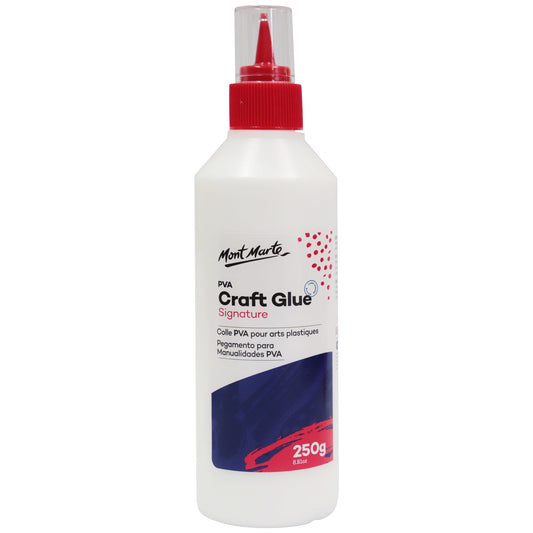 Mont Marte Adhesive - PVA Craft Glue 250g Fine Tip Applicator