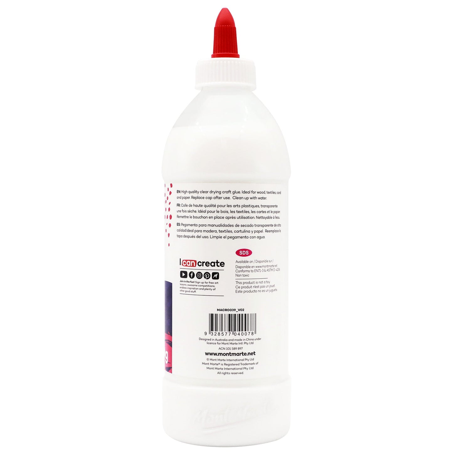 Mont Marte Adhesive - PVA Craft Glue 500mg