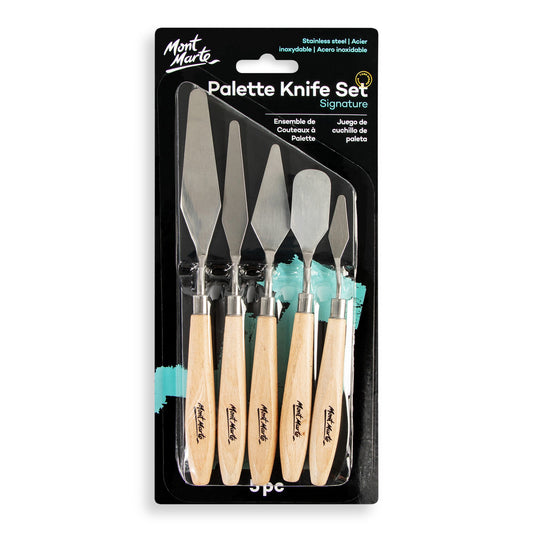Mont Marte Studio Series - Palette Knife Set 5pce (Stainless Steel)