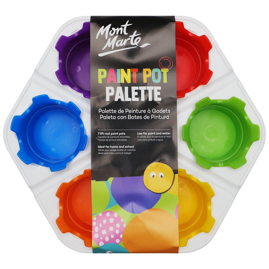 Mont Marte Kids - Paint Pot Palette w/ 7 Lift Out Pots