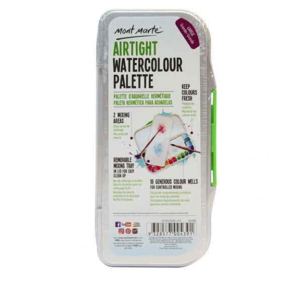 Mont Marte Palette - Air Tight Watercolour Palette Large 18 Slot