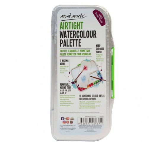 Mont Marte Palette - Air Tight Watercolour Palette Large 18 Slot