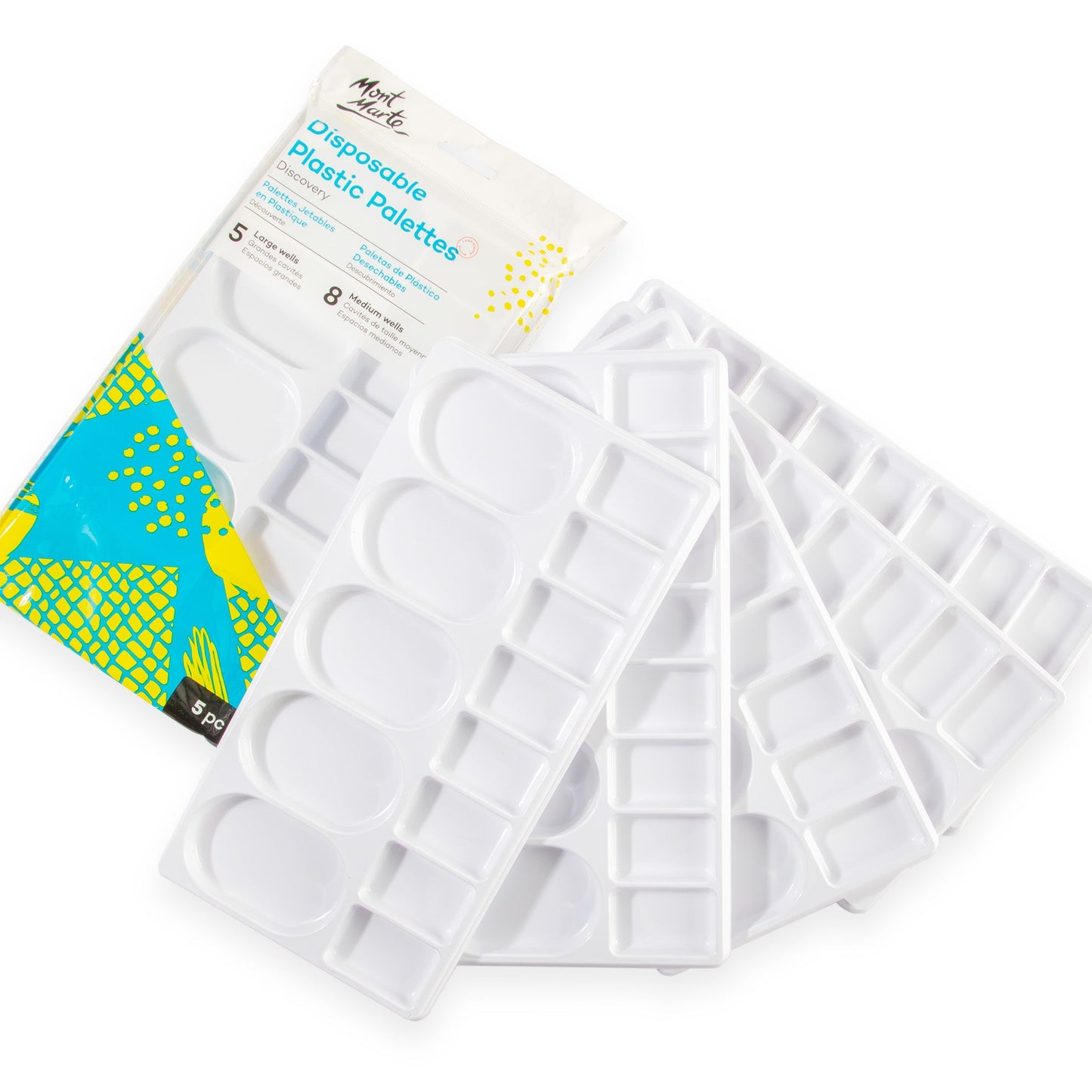 Mont Marte Palette - Disposable Plastic Palette 5pc
