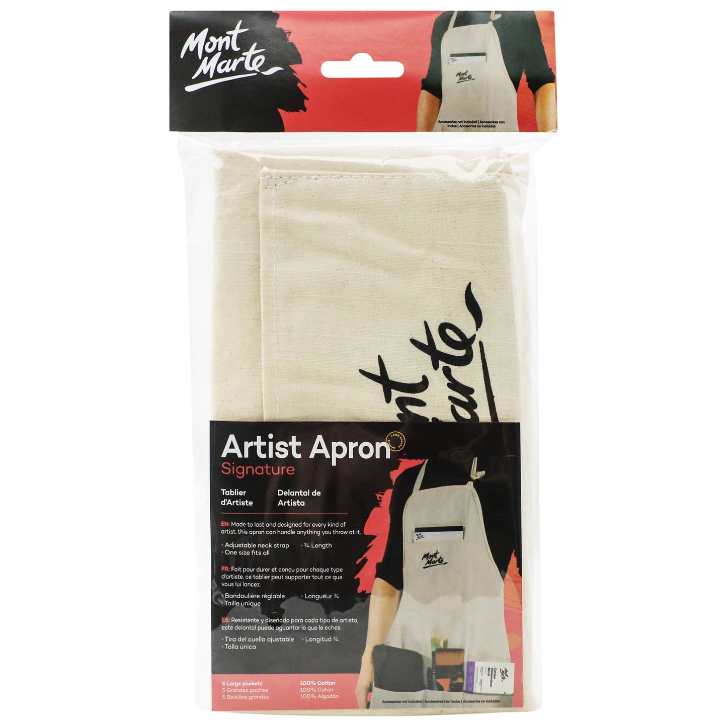 Mont Marte Artist Apron (Heavy Duty Calico)