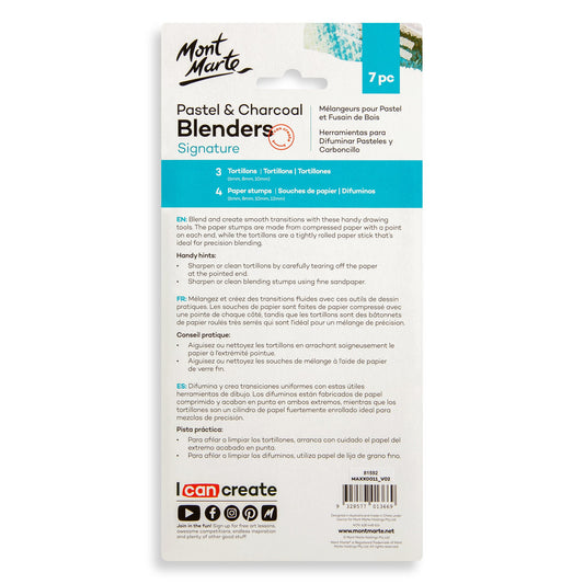 Mont Marte Pastel & Charcoal Blenders 7pc