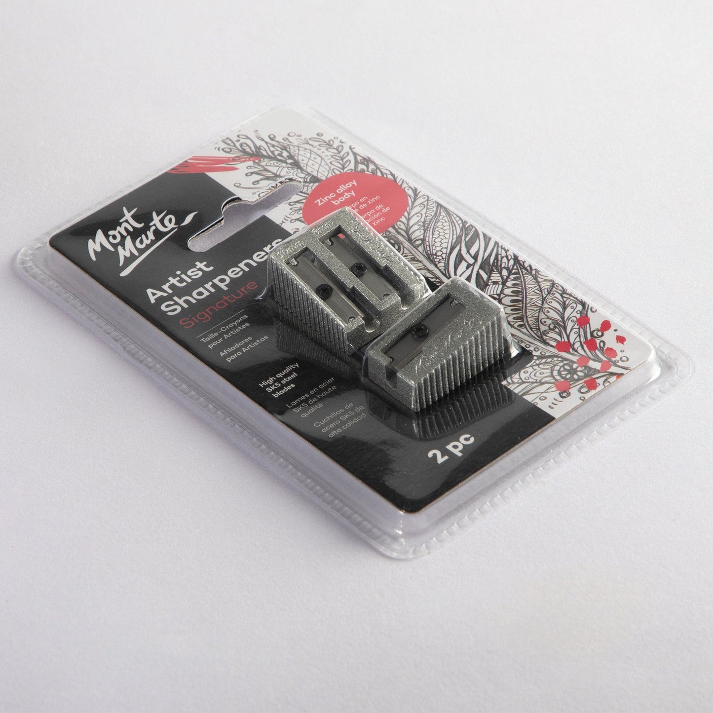 Mont Marte Artists Zinc Alloy Sharpener Set 2pc