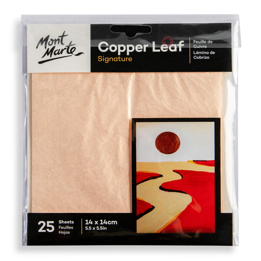 Mont Marte Imitation Copper Leaf 14 x 14cm 25 Sheet