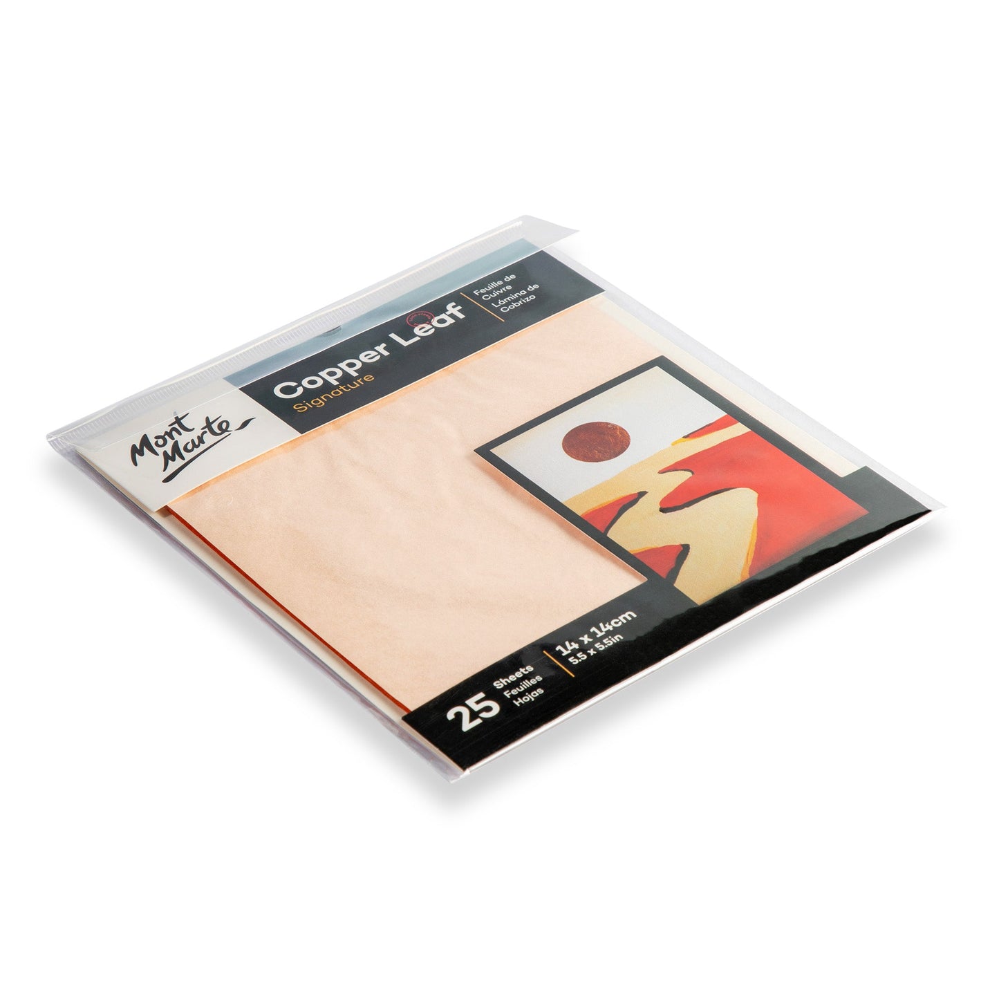 Mont Marte Imitation Copper Leaf 14 x 14cm 25 Sheet