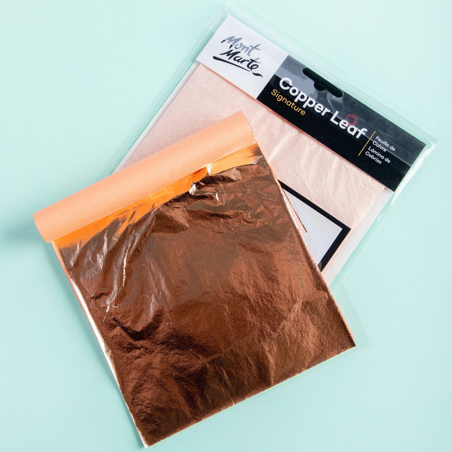 Mont Marte Imitation Copper Leaf 14 x 14cm 25 Sheet