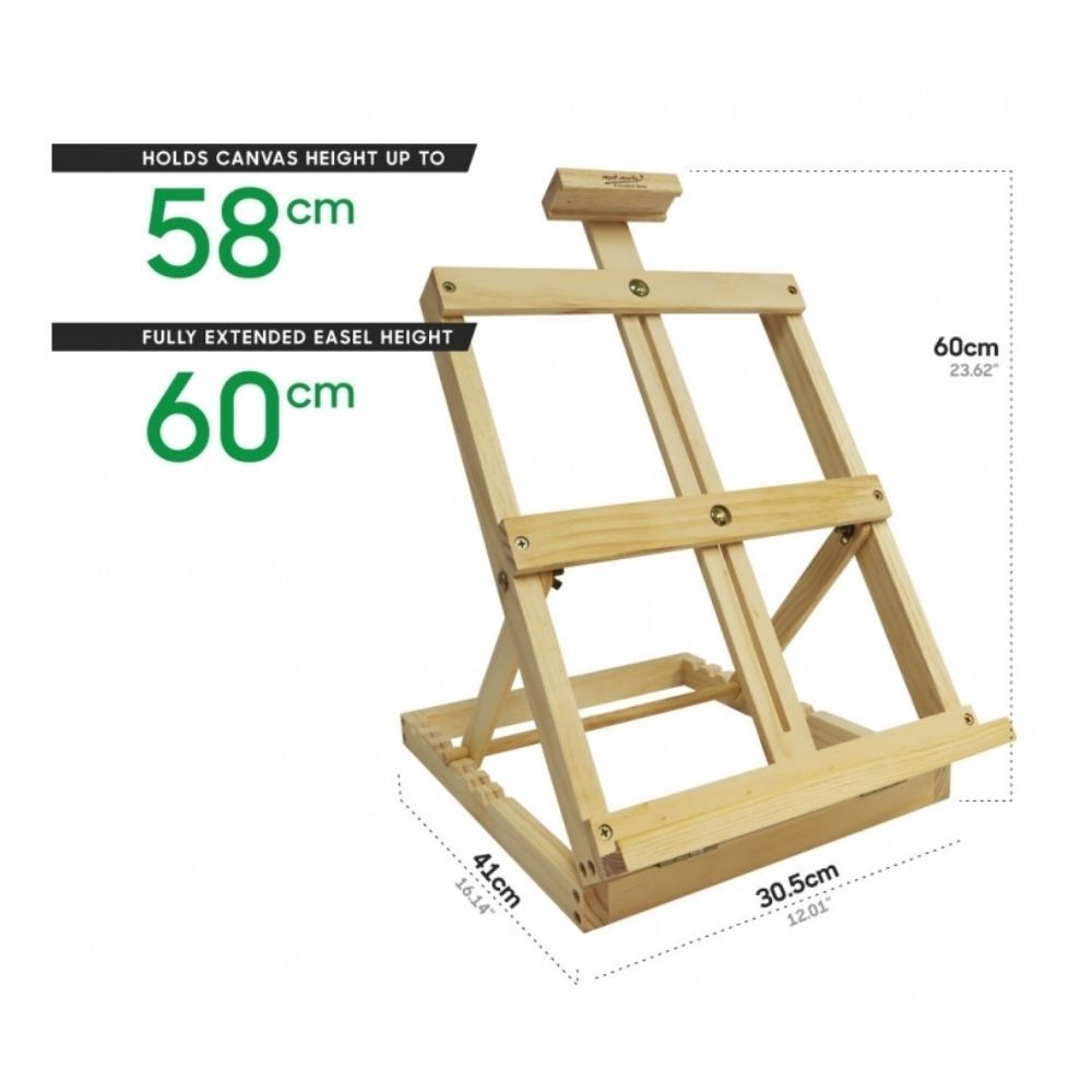 Mont Marte Pine Desk Easel - Small Reclinable Tabletop Style