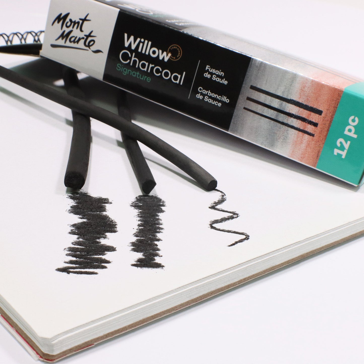 Mont Marte Charcoal - Willow Charcoal 12pc