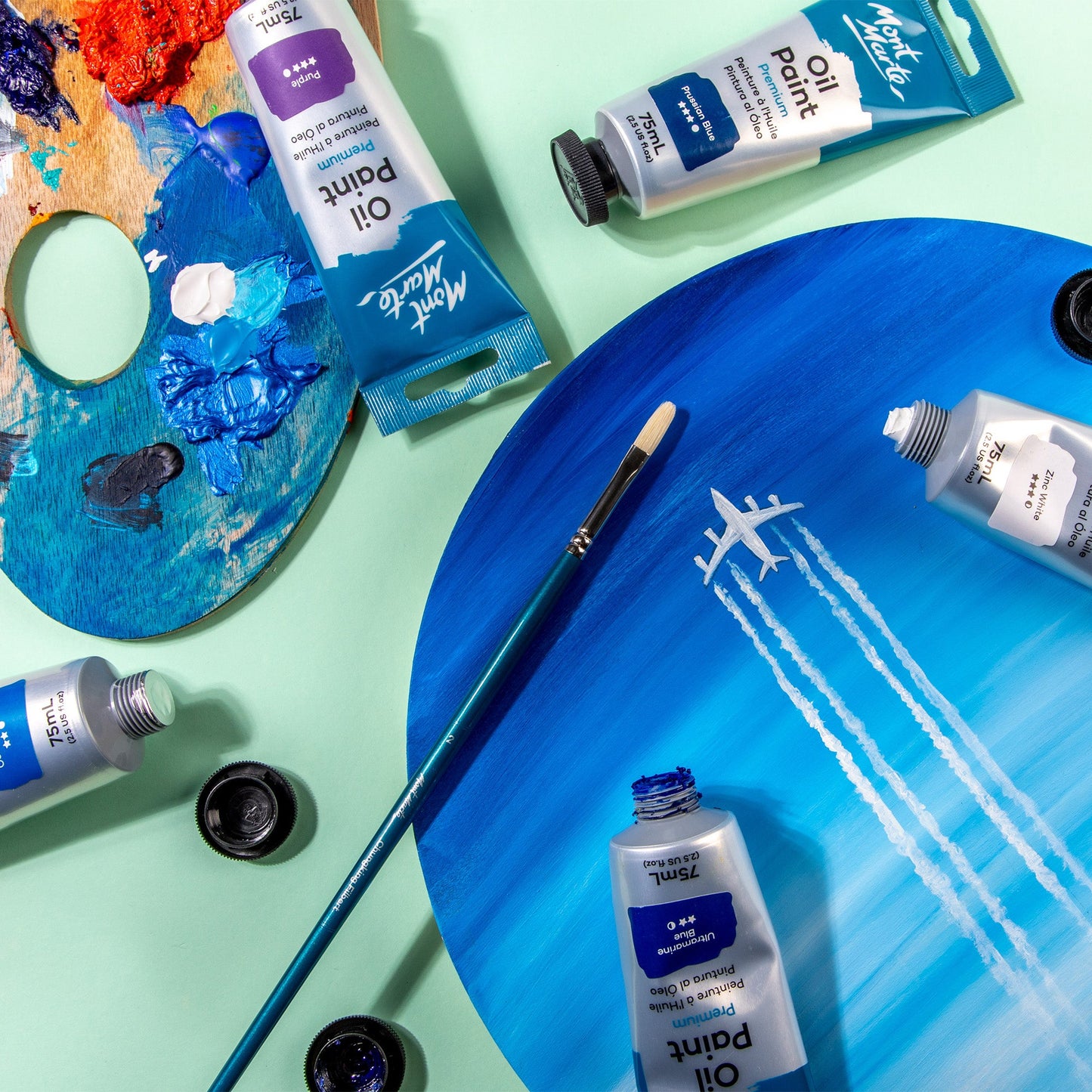 Mont Marte Artist Brush Oil Chungking Filbert 2