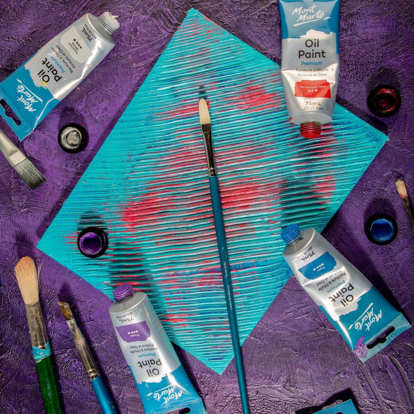 Mont Marte Artist Brush Oil Chungking Filbert 6