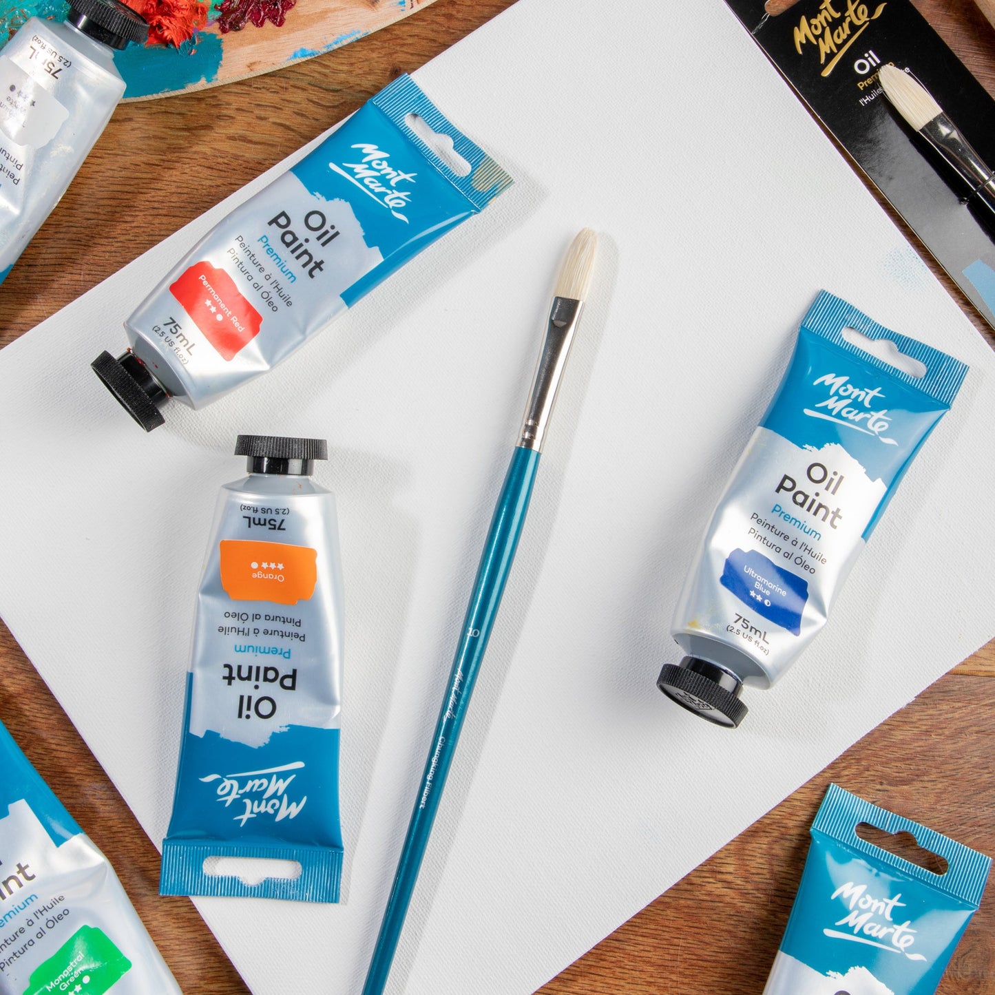 Mont Marte Artist Brush Oil Chungking Filbert 10