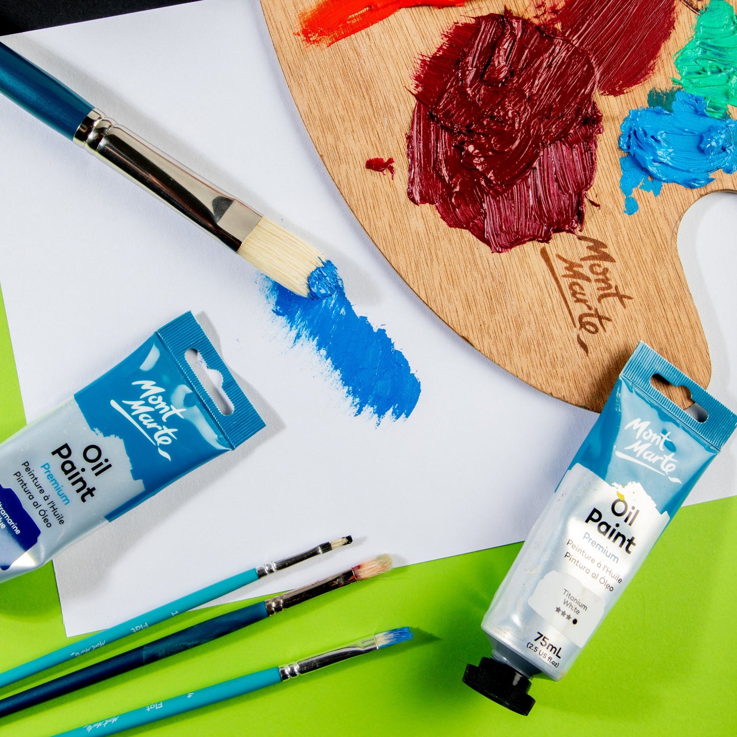 Mont Marte Artist Brush Oil Chungking Filbert 24