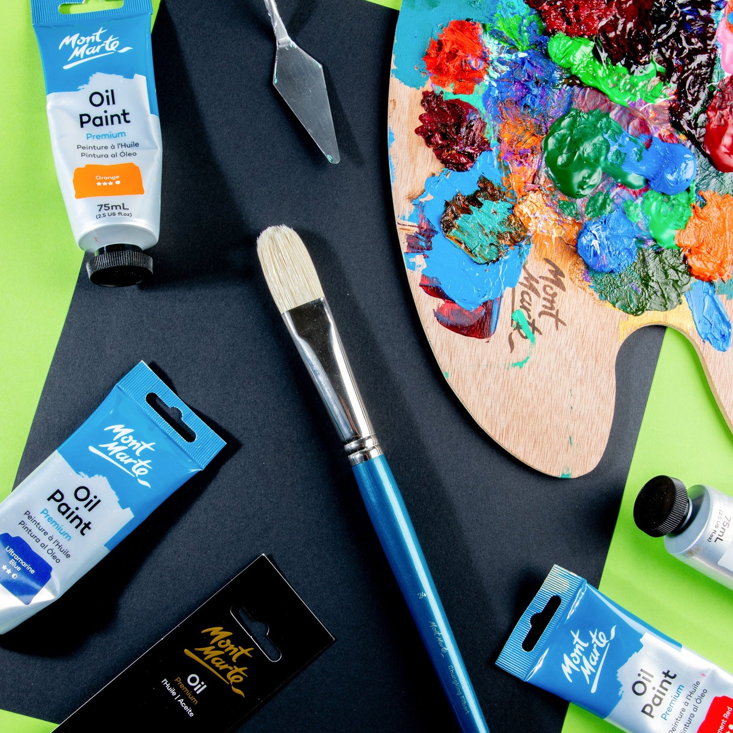Mont Marte Artist Brush Oil Chungking Filbert 24