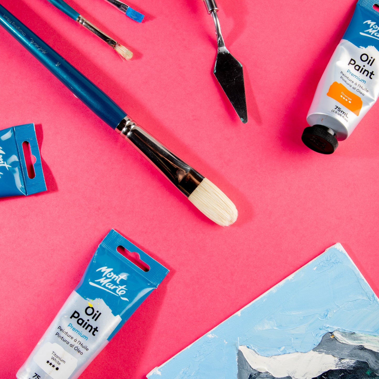 Mont Marte Artist Brush Oil Chungking Filbert 24
