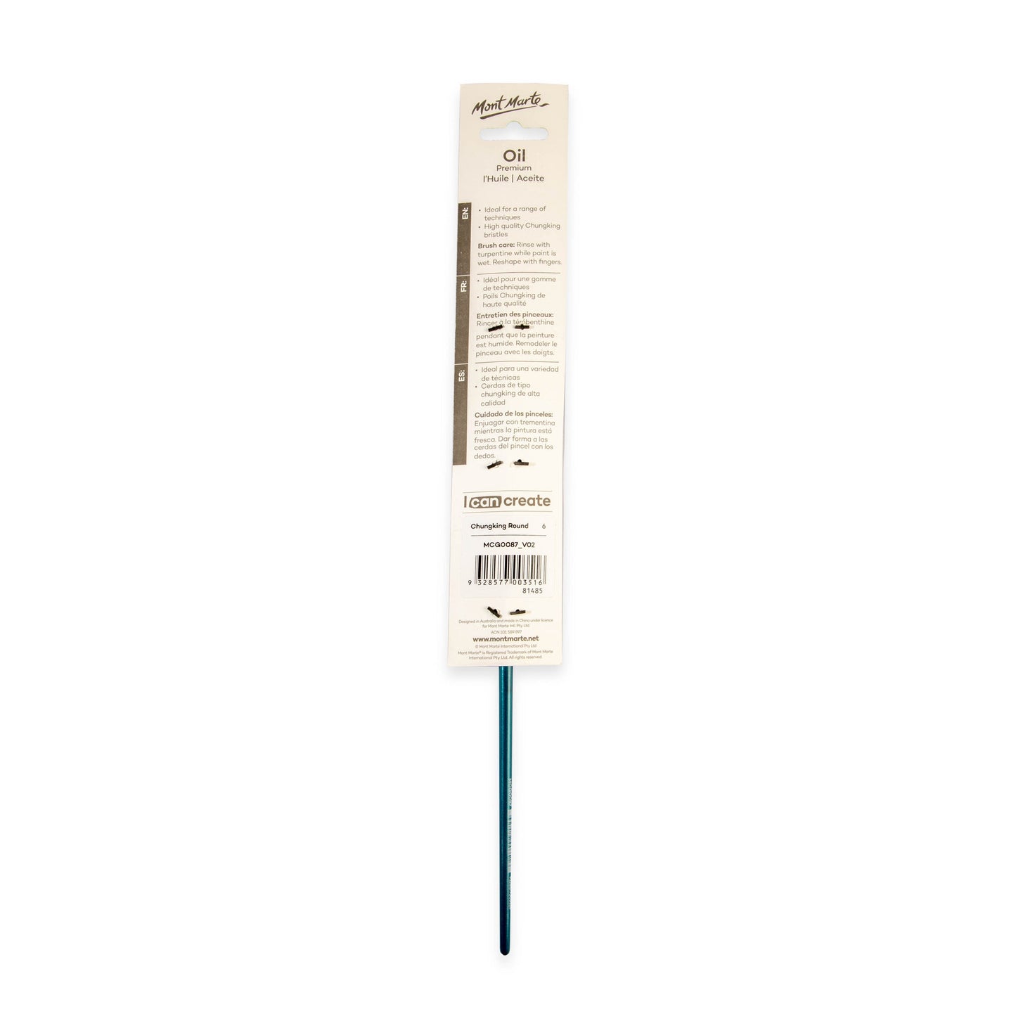 Mont Marte Artist Brush Oil Chungking Round 6