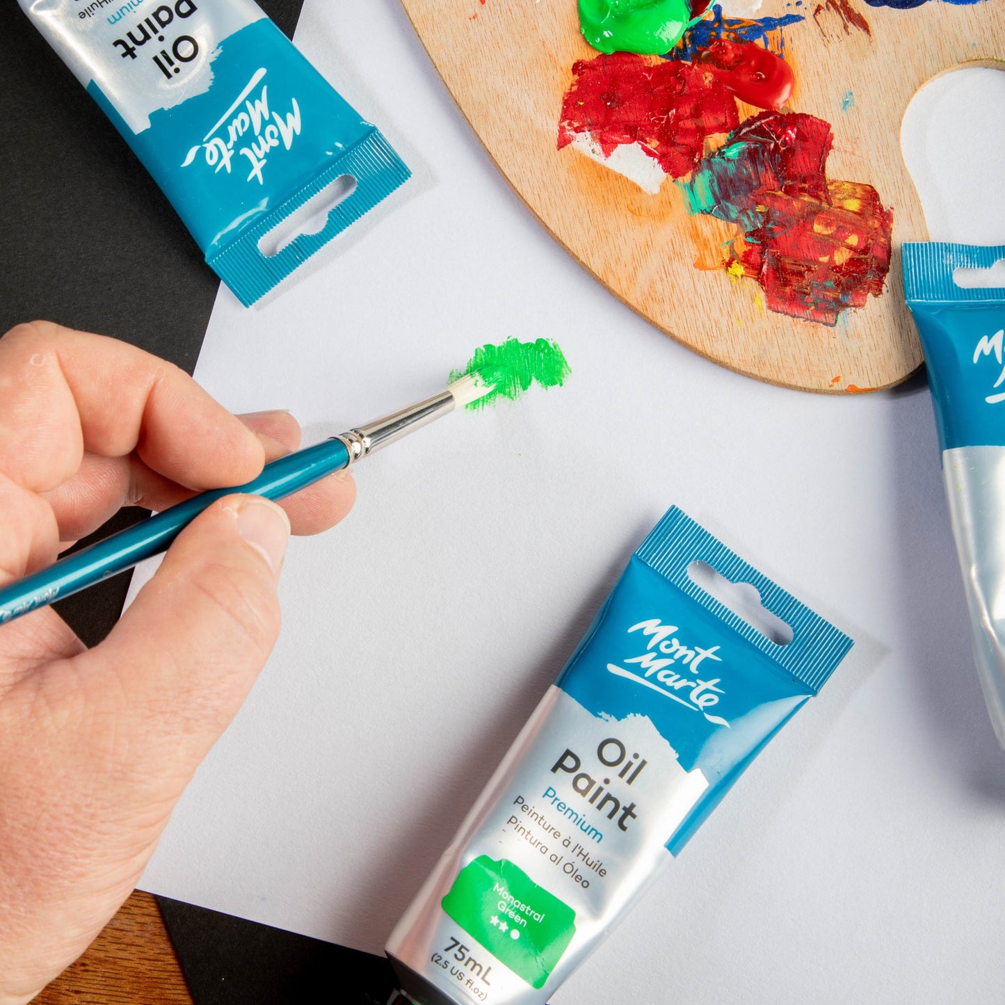 Mont Marte Artist Brush Oil Chungking Round 6