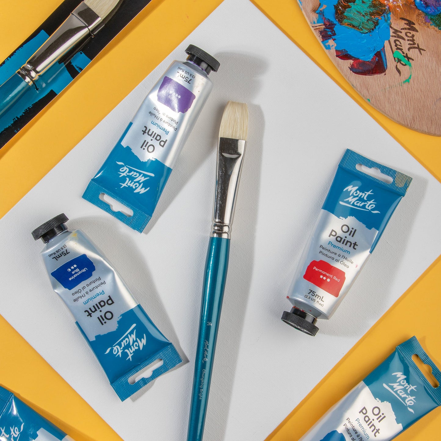 Mont Marte Artist Brush Oil Chungking Bright 24