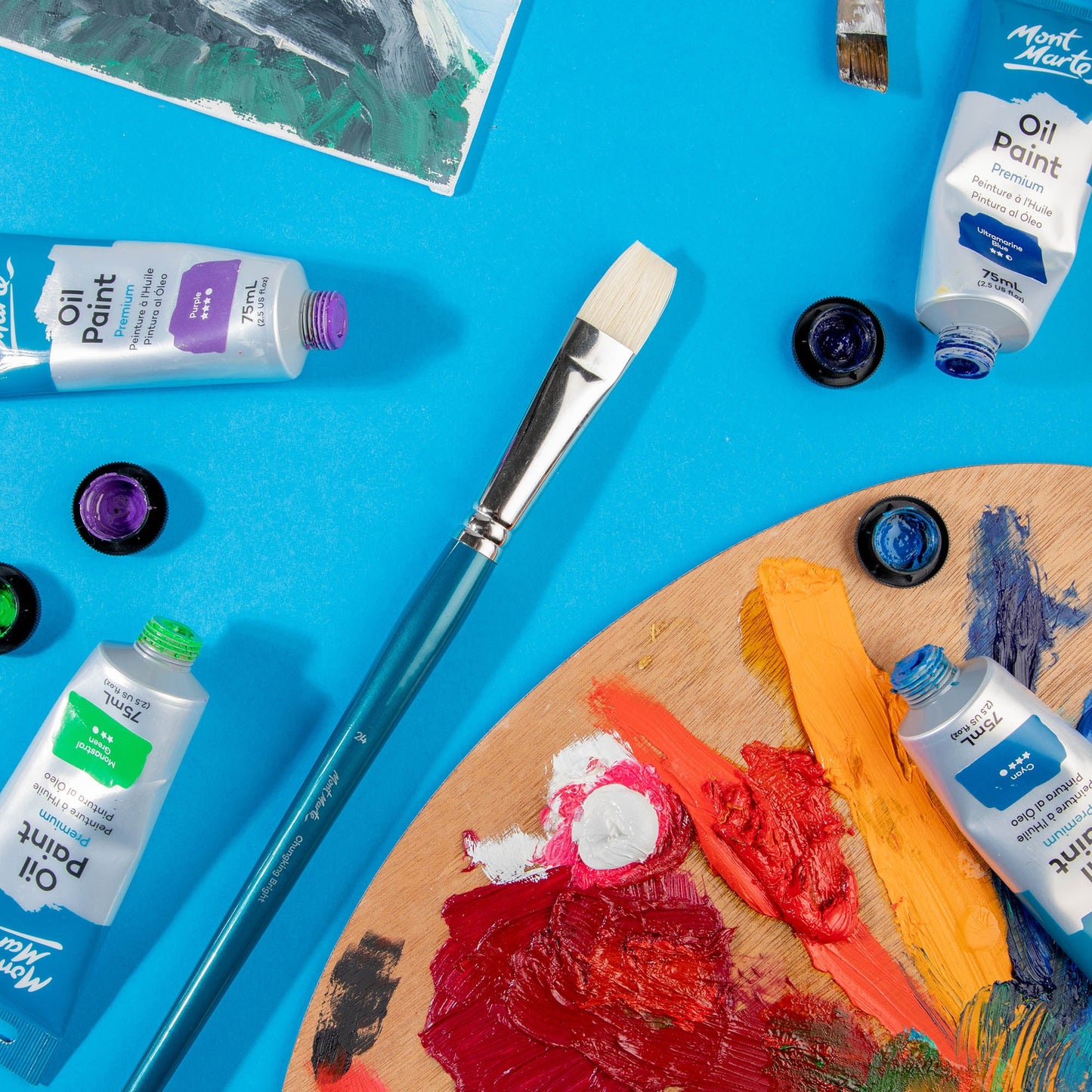 Mont Marte Artist Brush Oil Chungking Bright 24