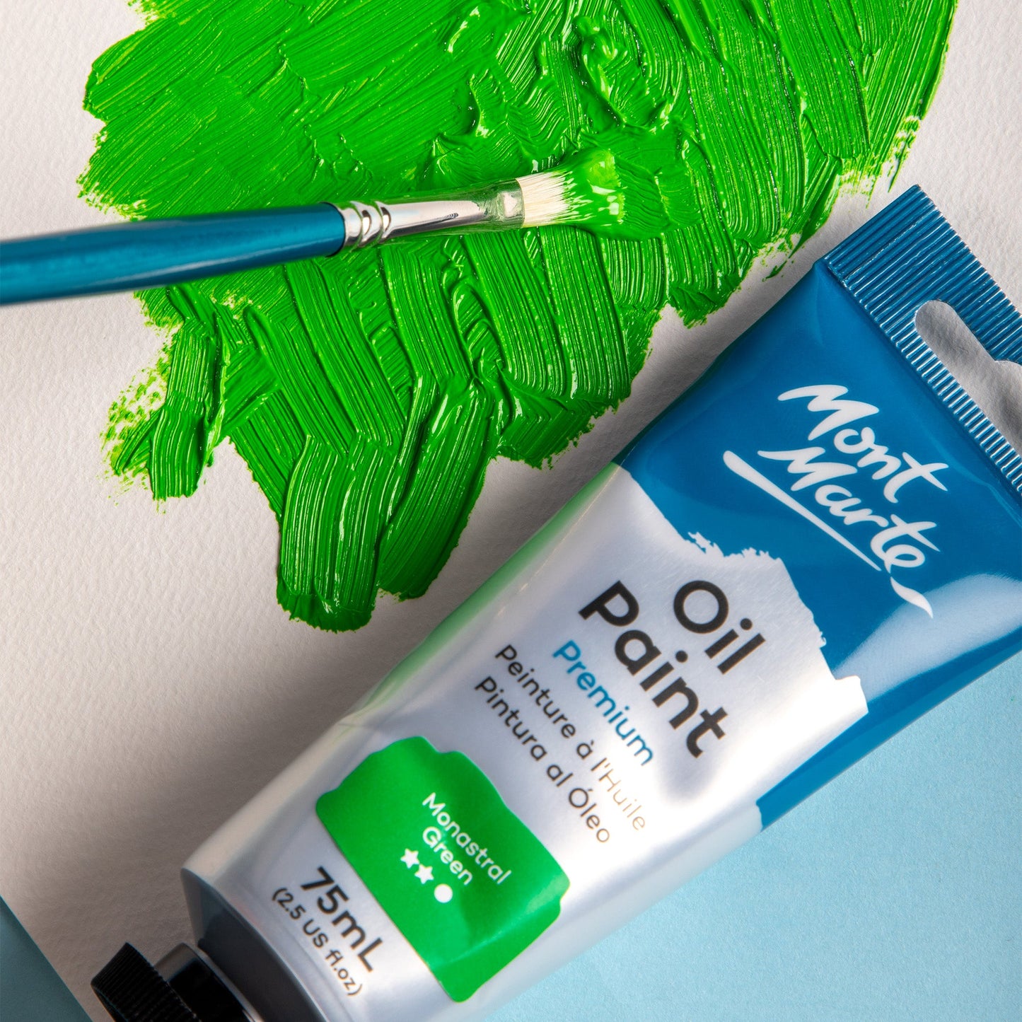 Mont Marte Artist Brush Oil Chungking Flat 2