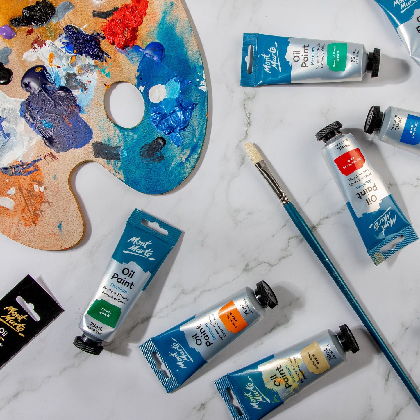 Mont Marte Artist Brush Oil Chungking Flat 10