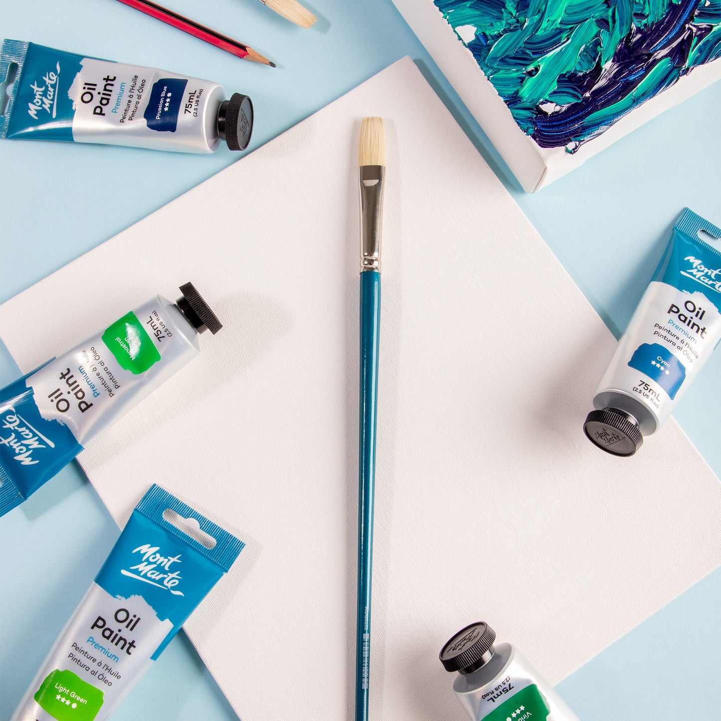 Mont Marte Artist Brush Oil Chungking Flat 16