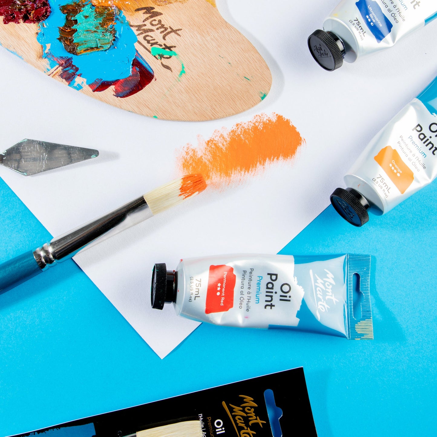 Mont Marte Artist Brush Oil Chungking Flat 24
