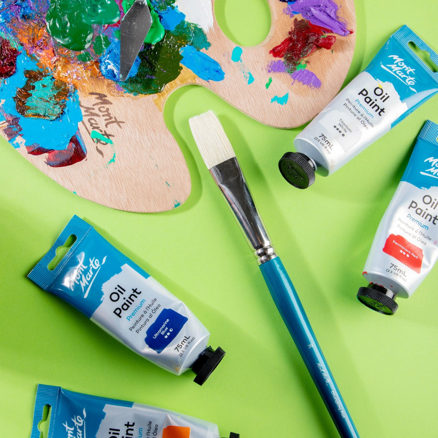 Mont Marte Artist Brush Oil Chungking Flat 24