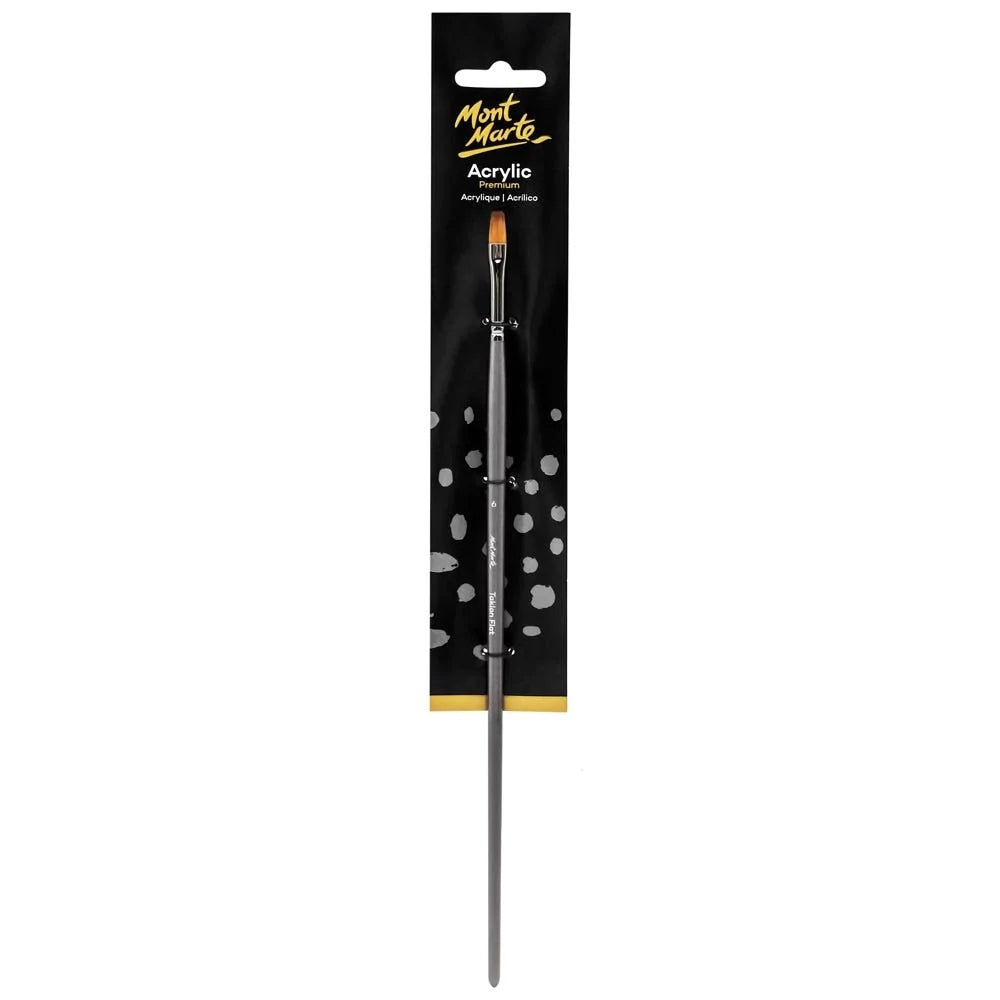 Mont Marte Artist Brush Acrylic Taklon Flat Long 6