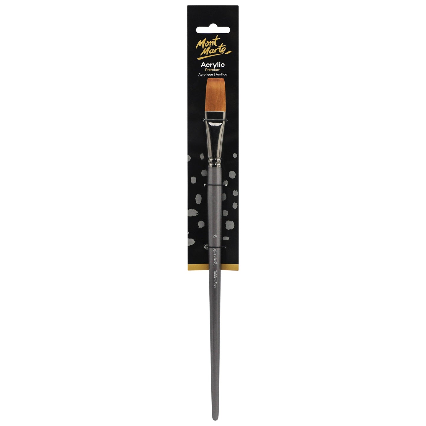 Mont Marte Artist Brush Acrylic Taklon Flat Long 24