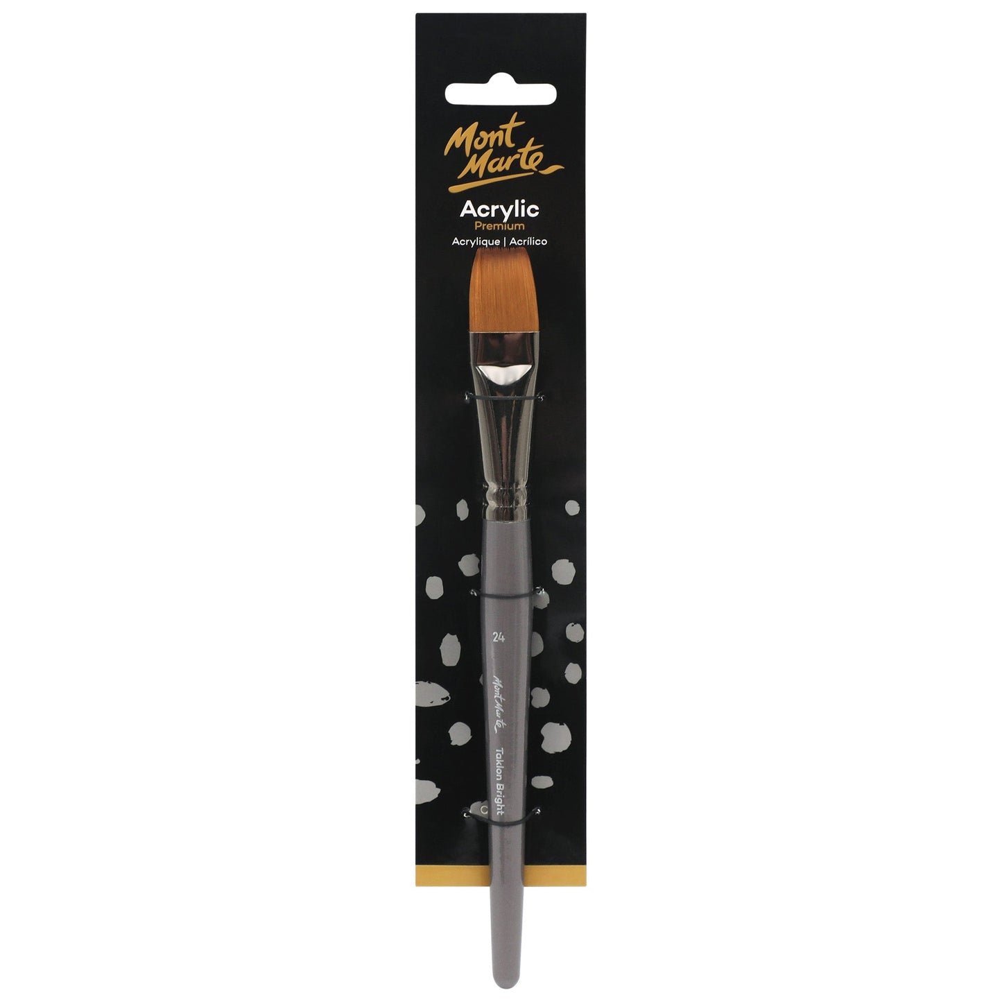 Mont Marte Artist Brush Acrylic Taklon Bright Short 24