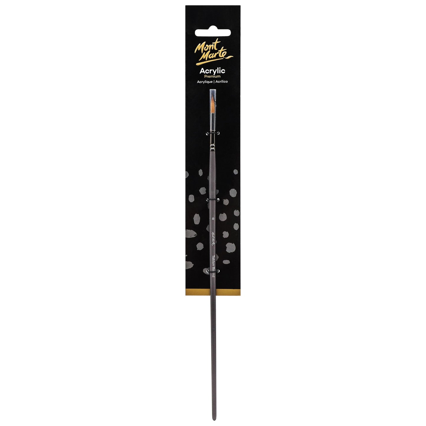 Mont Marte Artist Brush Acrylic Taklon Round 6