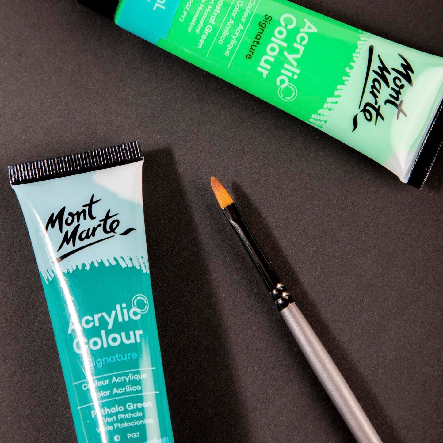 Mont Marte Artist Brush Acrylic Taklon Filbert 2