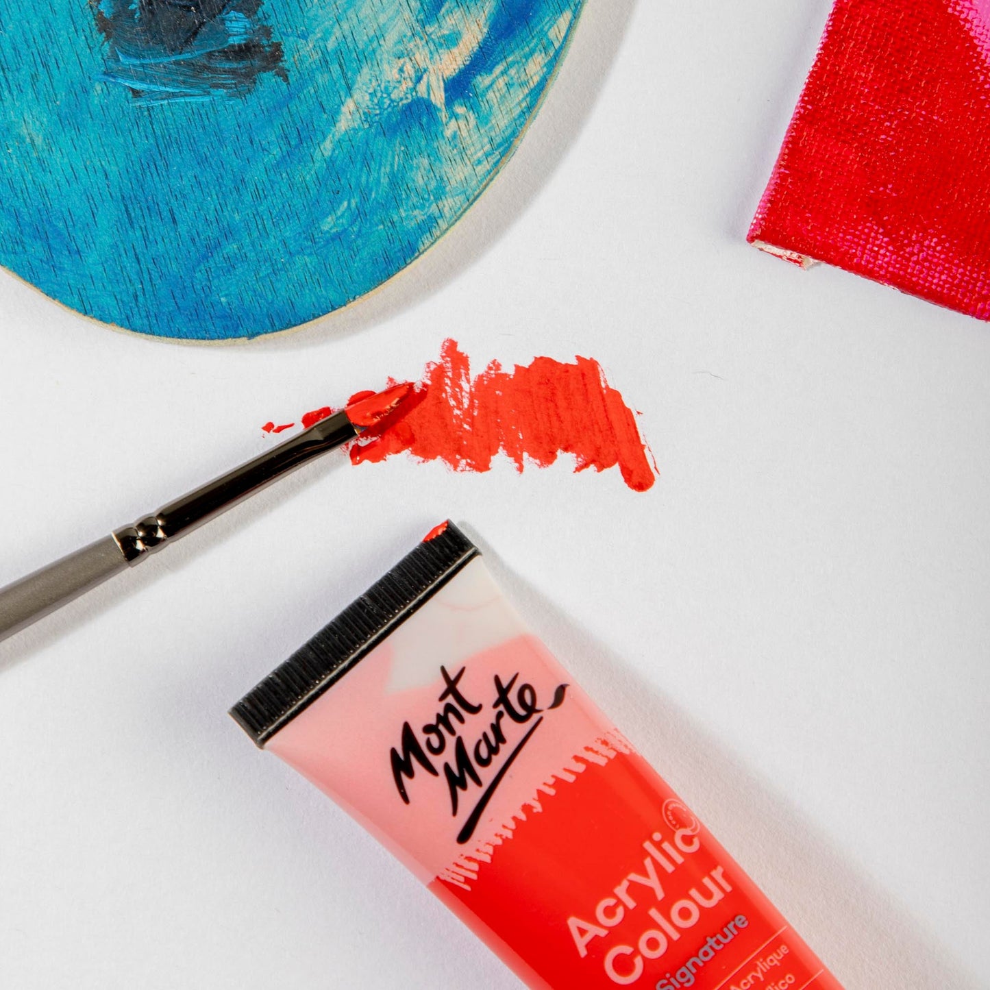 Mont Marte Artist Brush Acrylic Taklon Filbert 2