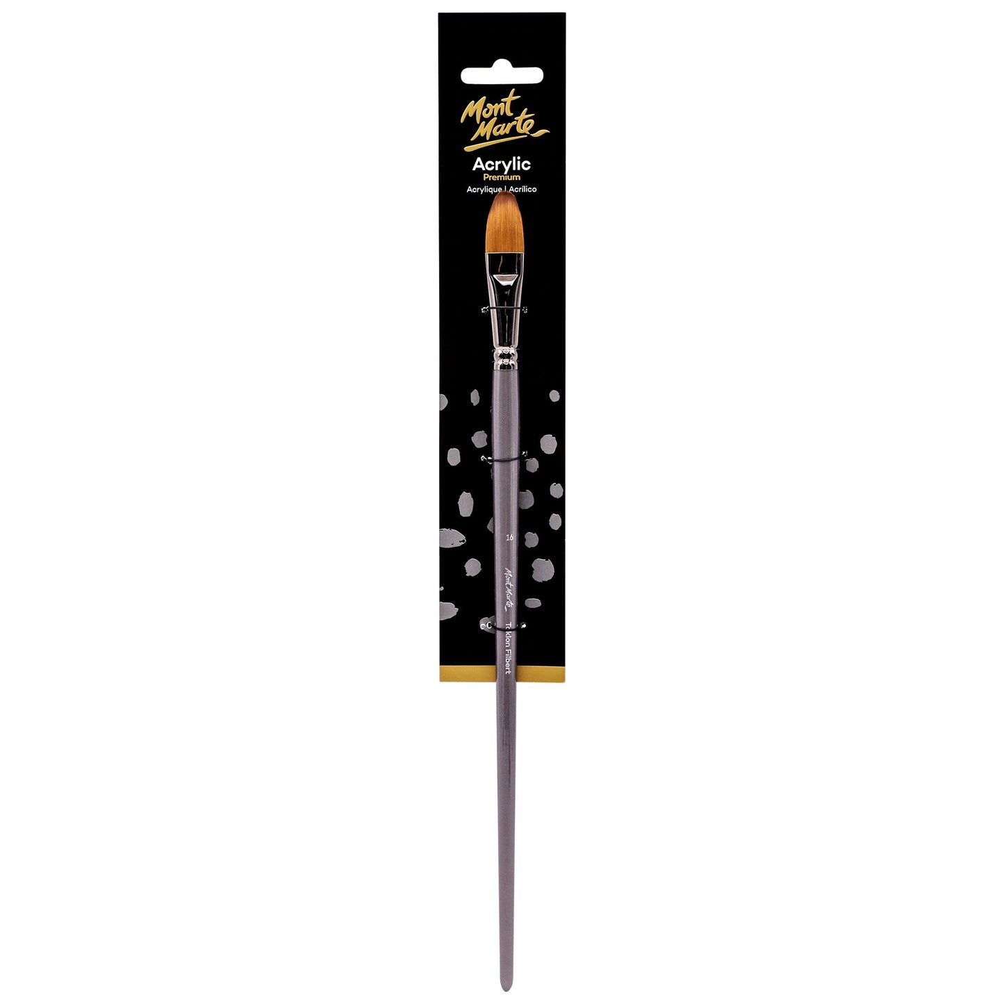 Mont Marte Artist Brush Acrylic Taklon Filbert 16