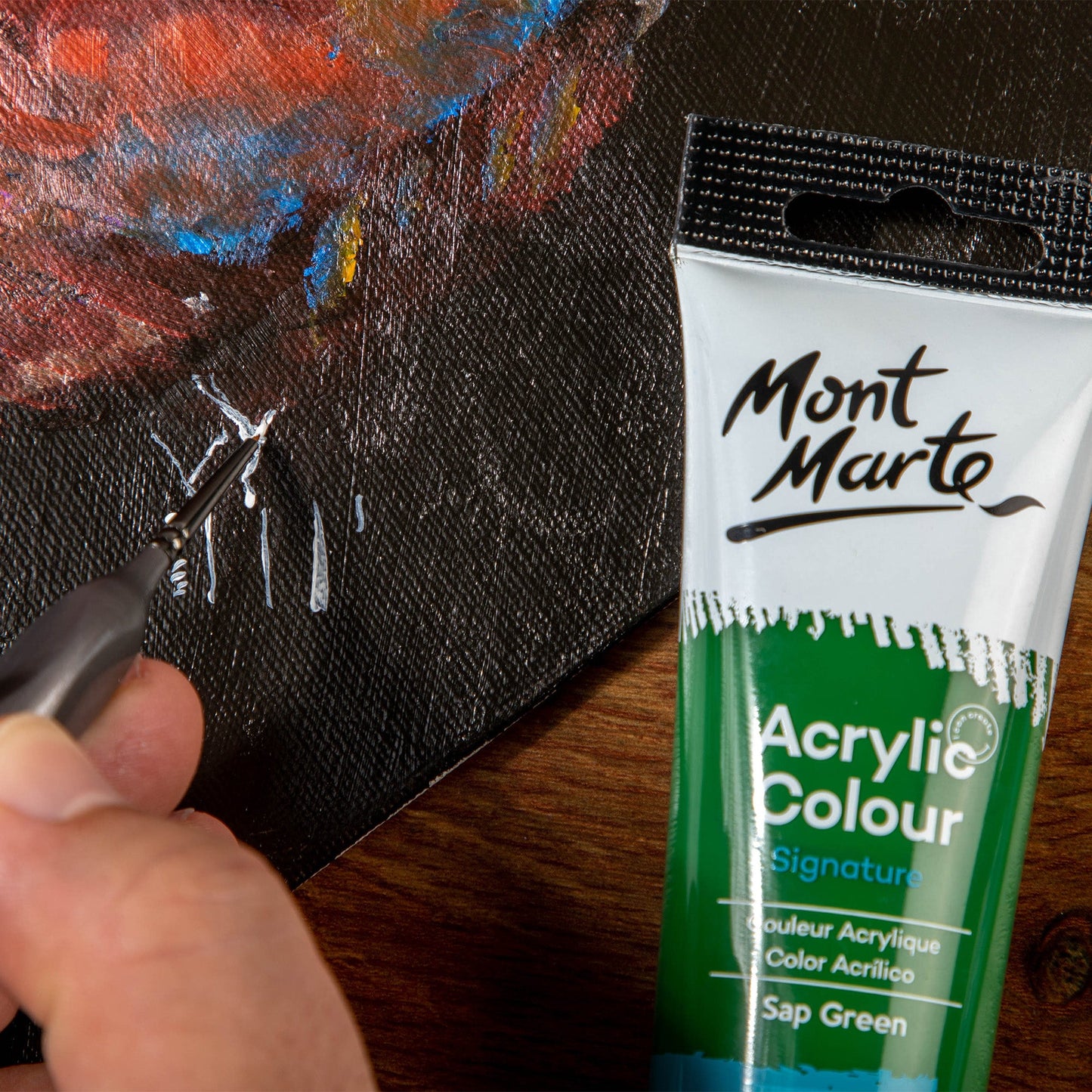 Mont Marte Artist Brush Acrylic Taklon Detailer 5/0