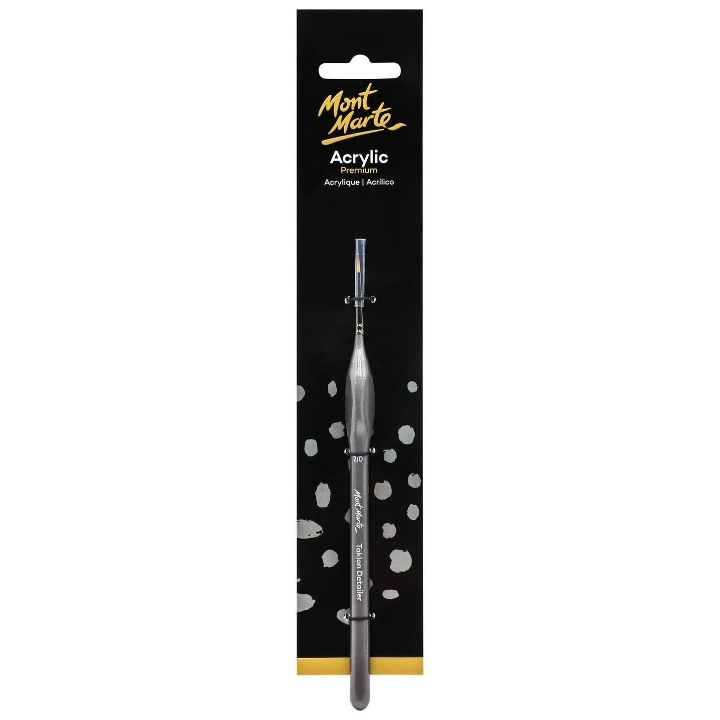 Mont Marte Artist Brush Acrylic Taklon Detailer 2/0