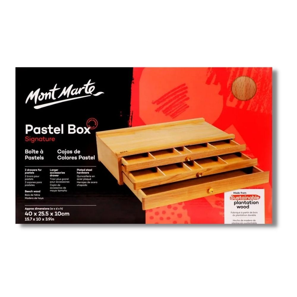 Mont Marte 3 Drawer Pastel Storage Box